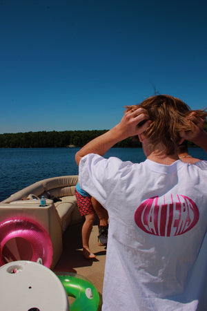 White Bubble Tee (Pink)